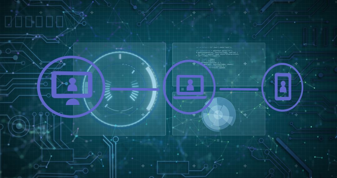 Futuristic Digital Network Interface Concept