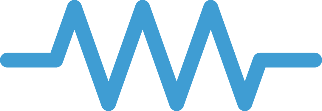 Blue Heart Rate Icon on Transparent Background