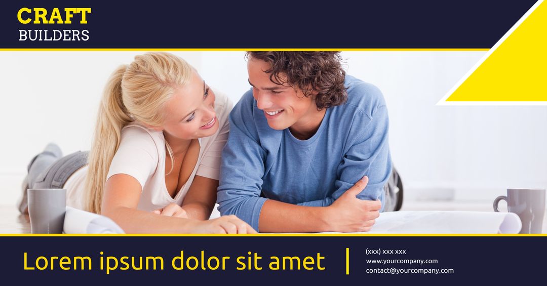 Cheerful Couple Planning Home Remodelling Project