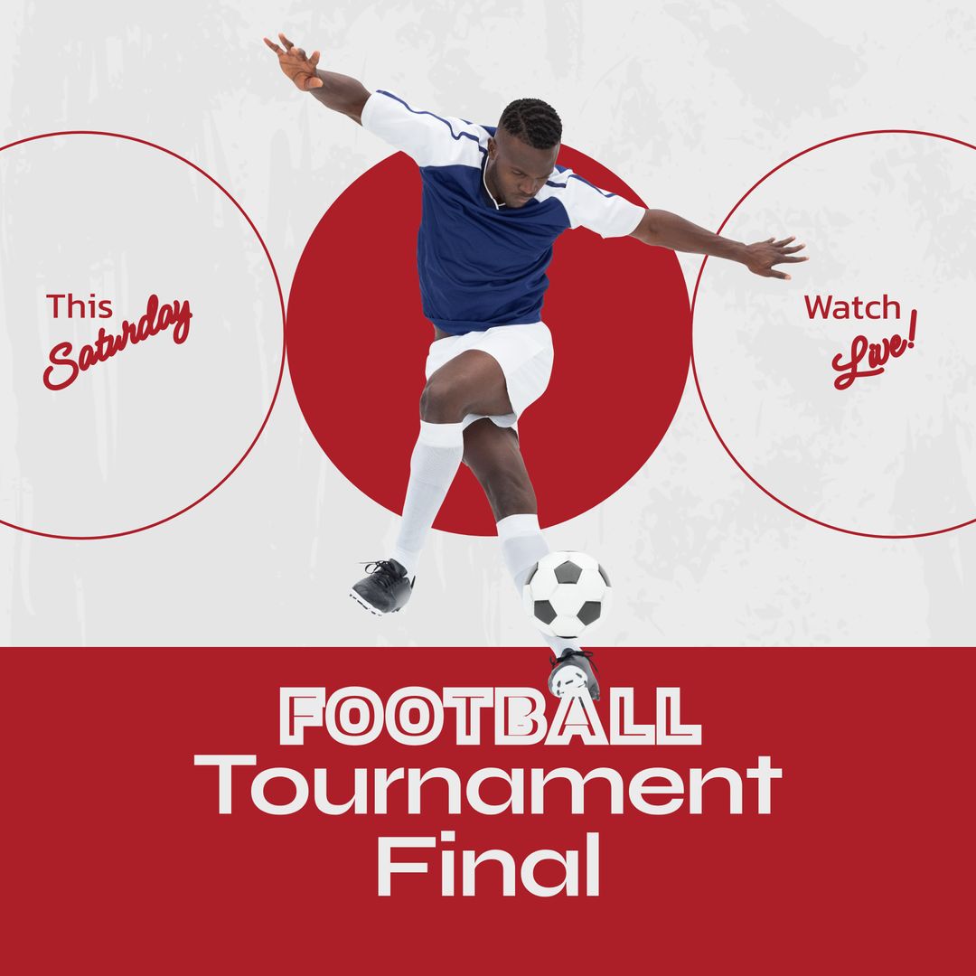 Dynamic Football Tournament Promo with Player in Action - Download Free Stock Templates Pikwizard.com