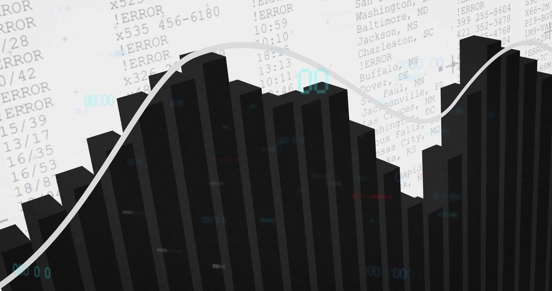 Interactive Analytics Dashboard Display with Error Indicators