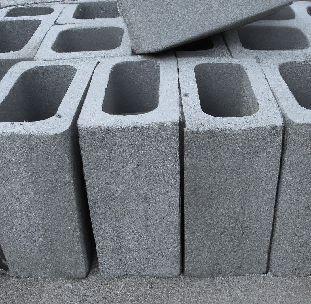 Close up of multiple grey cinder blocks on street - Free Images, Stock Photos and Pictures on Pikwizard.com