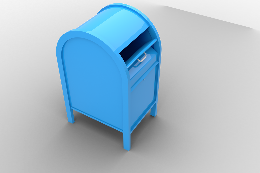 Blue Mailbox on Transparent Background Isolated with Modern Design - Download Free Stock Images Pikwizard.com