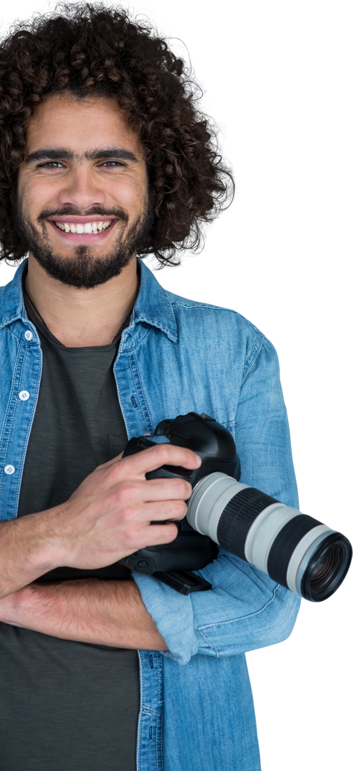 Happy Man with Camera in Transparent Background - Download Free Stock Images Pikwizard.com