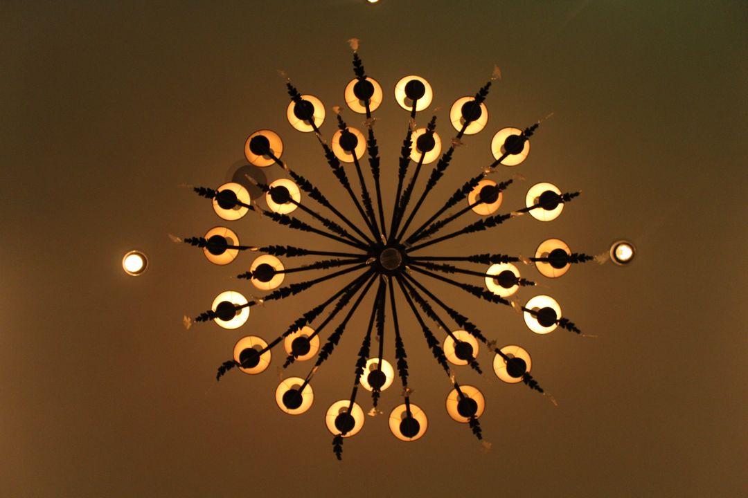 Ornate Decorative Chandelier with Warm Lighting - Free Images, Stock Photos and Pictures on Pikwizard.com
