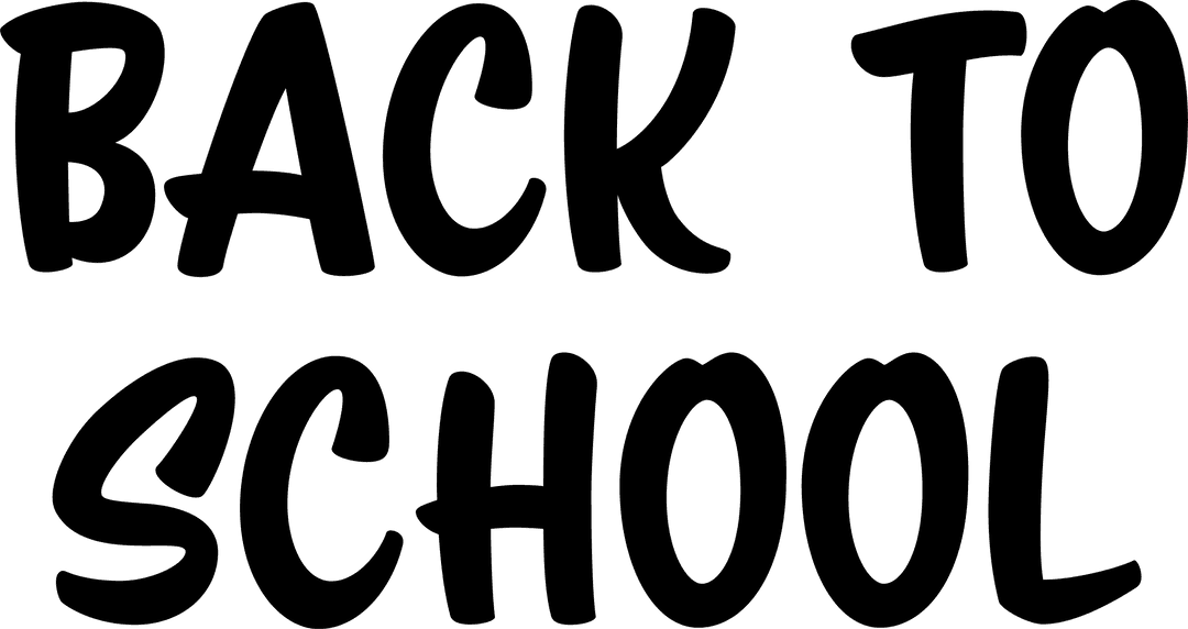 Digital Back to School Design on Transparent Background