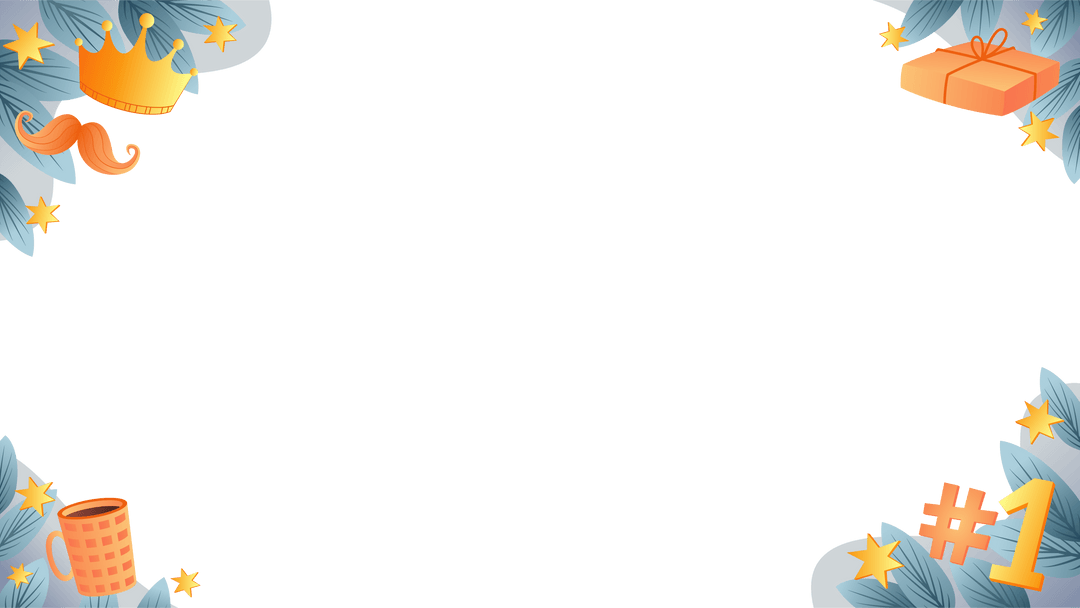 Festive Decorative Frame with Decorative Elements Transparent