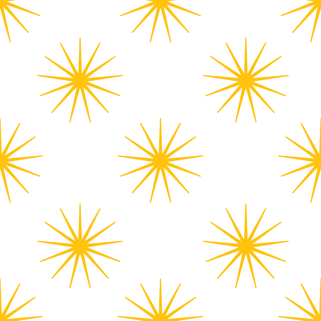 Seamless Pattern of Orange Stars on Transparent Background