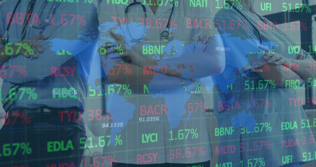 Stock Market Data Overlay on Healthcare Professionals
