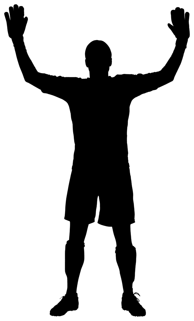 Transparent Silhouette of Male Goalie Blocking Goal Attempt
