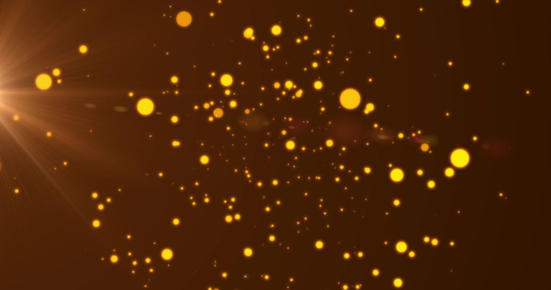 Golden Glittering Dots on Dark Background for Modern Designs