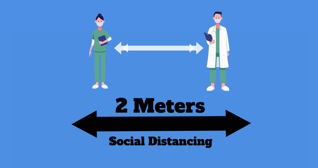 Medical Professionals Practicing Social Distancing During Pandemic