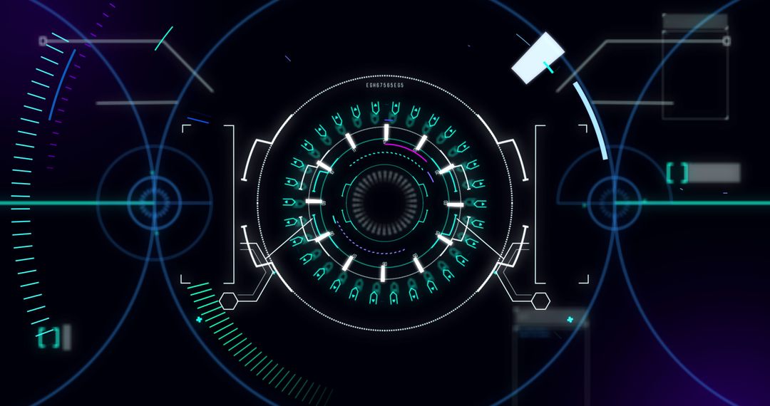 Futuristic Digital Interface with Scanning Technology Hologram