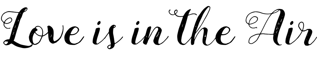 Love is in the Air Text on Transparent Background