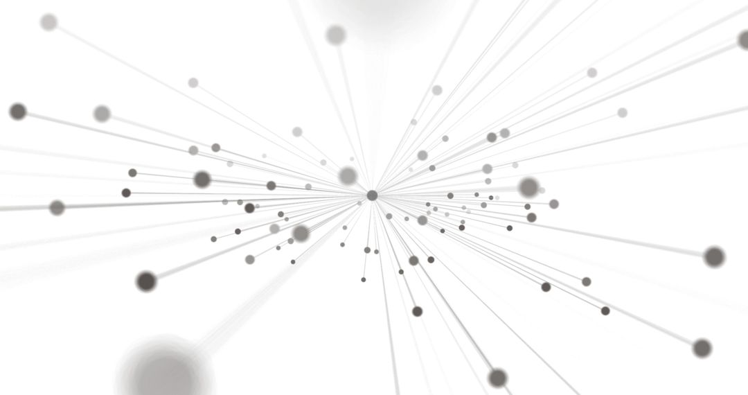 Abstract grey plexus structure with data network