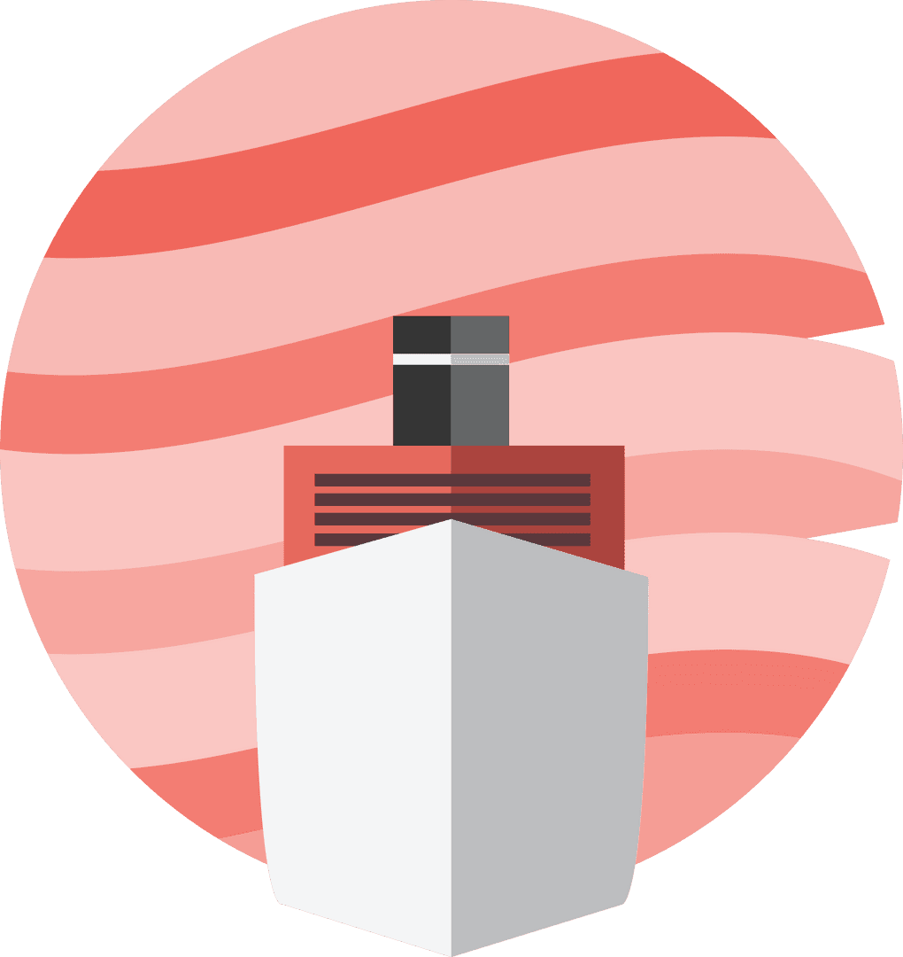 Stylized Ship Symbol on Transparent Background