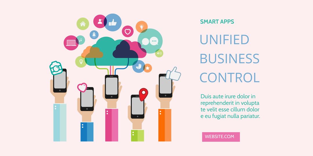 Connected Mobile Devices Illustrating Cloud Integration