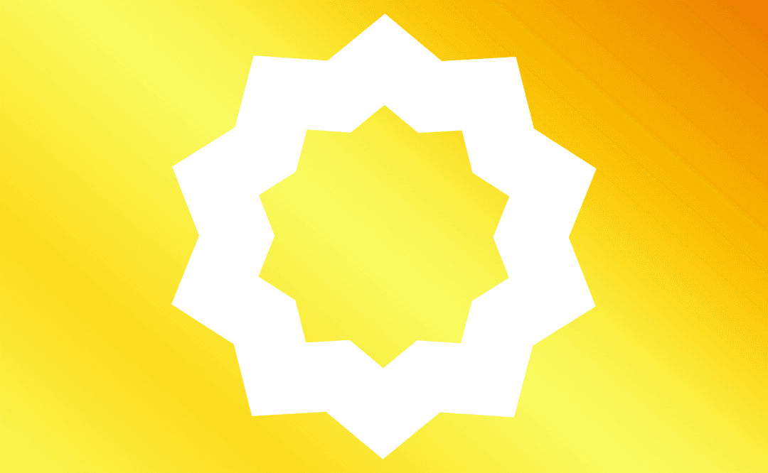 Transparent Vector Design of Geometric Star Shape on Yellow Background