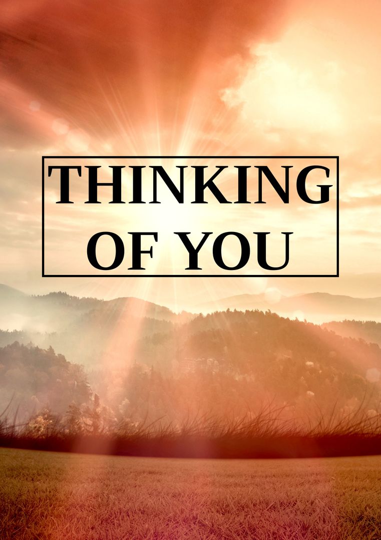 Warm Sunrise with Thoughtful Text Overlay on Scenic Landscape