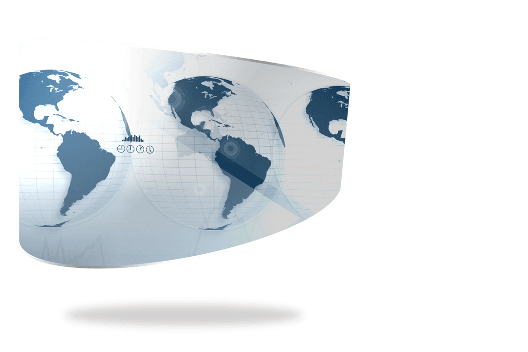 Innovative Transparent Globe Interface with Digital Display