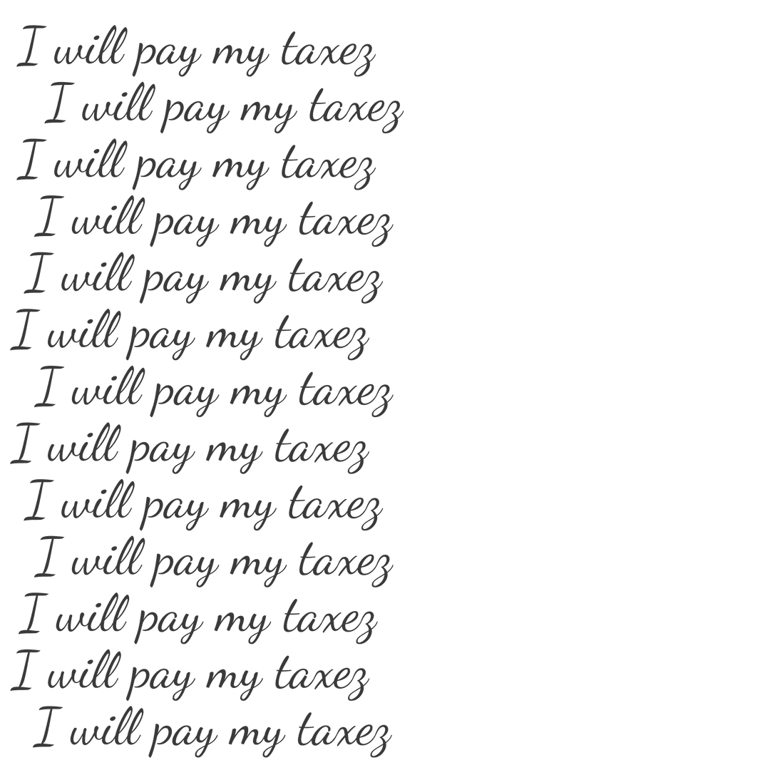 Repeating Tax Payment Reminder on Transparent Background