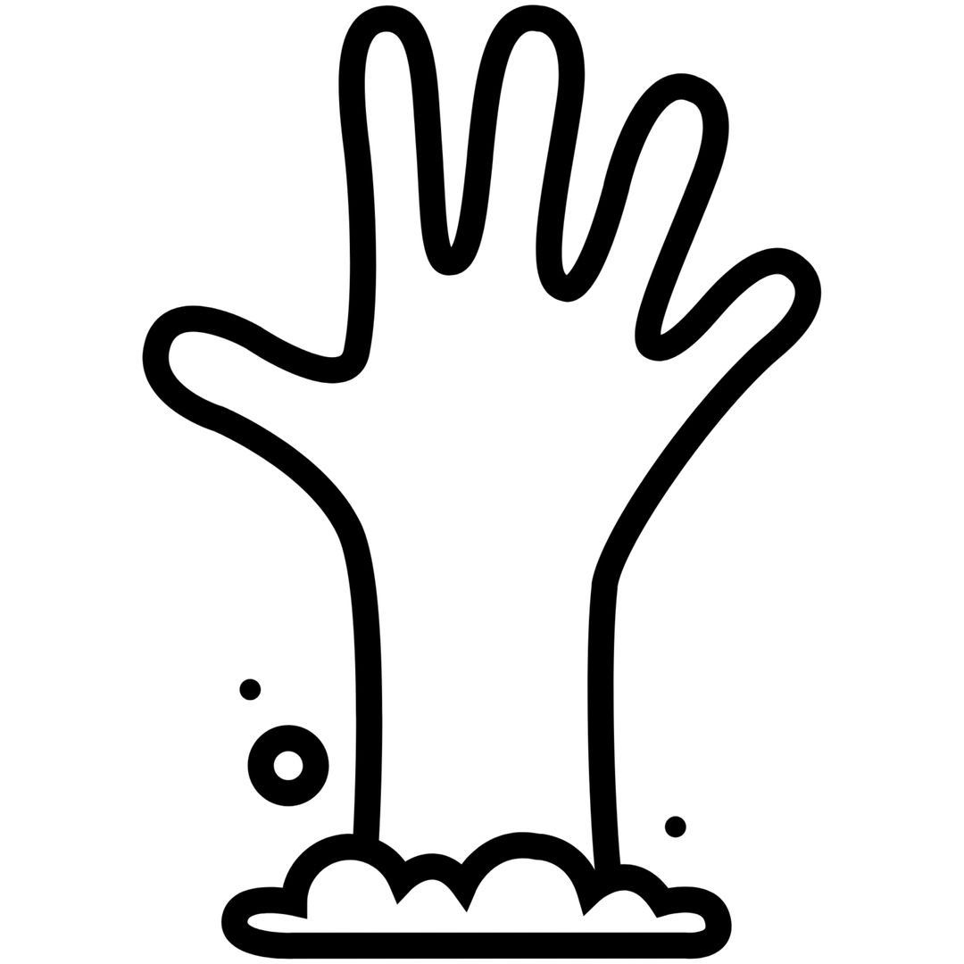 Cartoon Hand Emerging from Suds Symbolizing Positivity