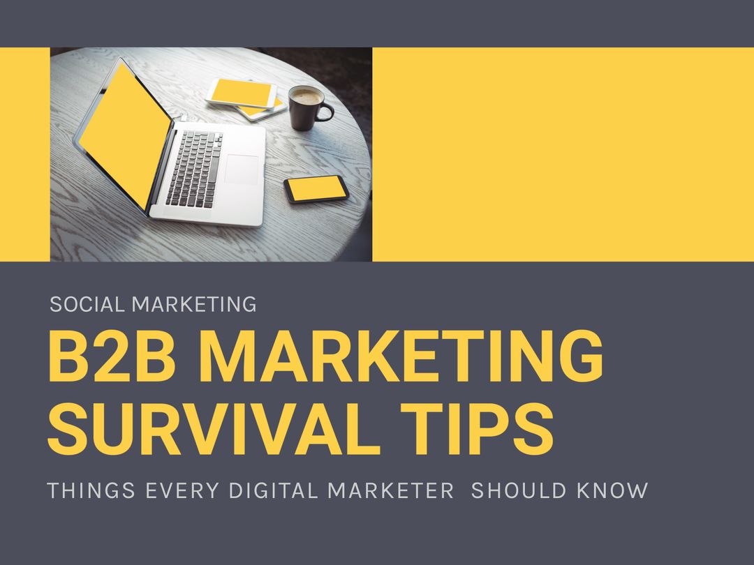 B2B Marketing Tips Presentation with Laptop and Planning Notes