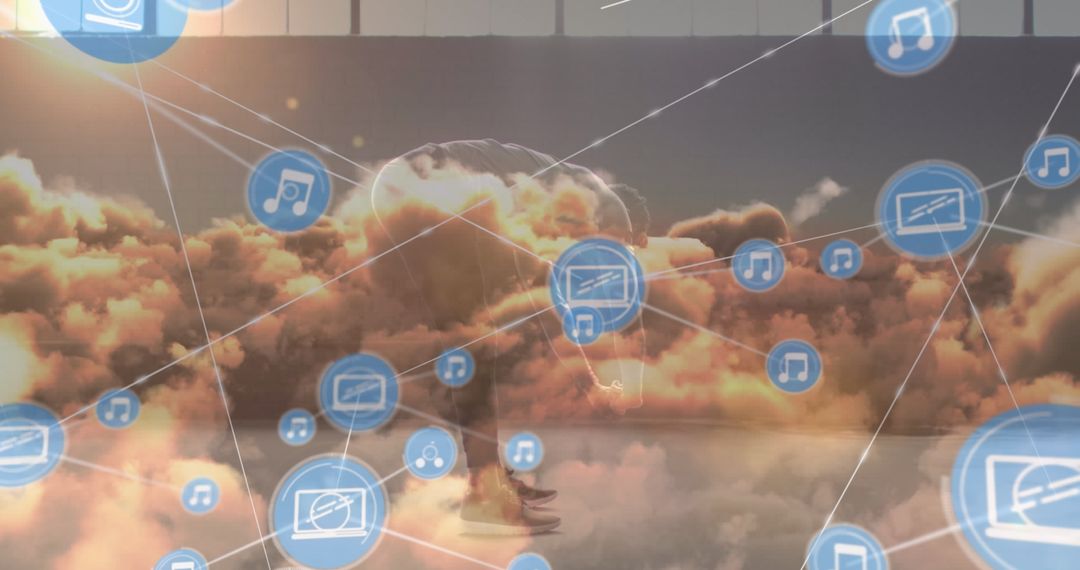 Conceptual Blend of Technology and Fitness in Dynamic Visual