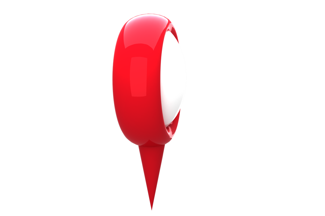 Glossy Red 3D Navigation Marker on Transparent Background - Download Free Stock Images Pikwizard.com