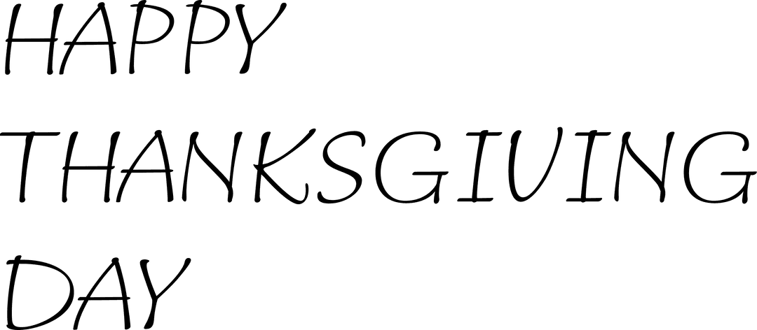 Transparent Happy Thanksgiving Day Text with Falling Leaves