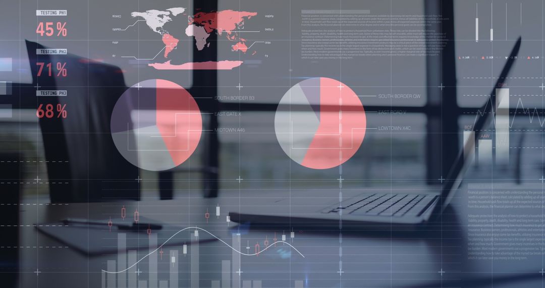 Data Analytics Software Interface on Laptop Screen