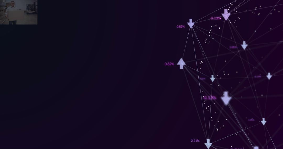 Digital Network Background with Arrows and Connections