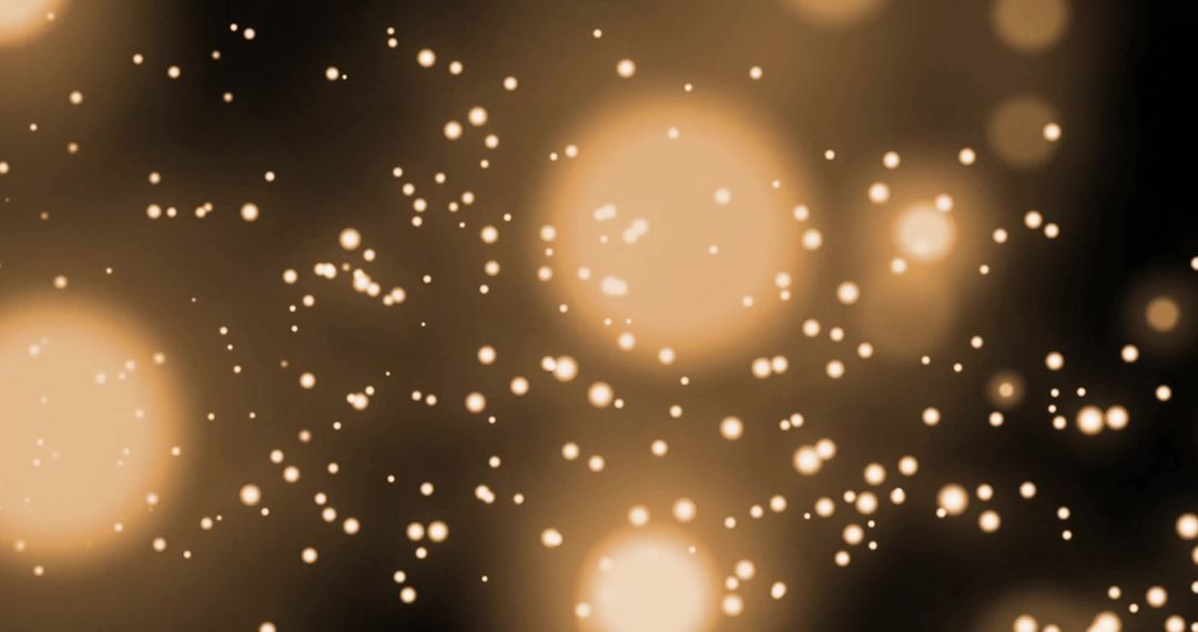 Glowing Light Dots on Dark Background, Digital Abstract