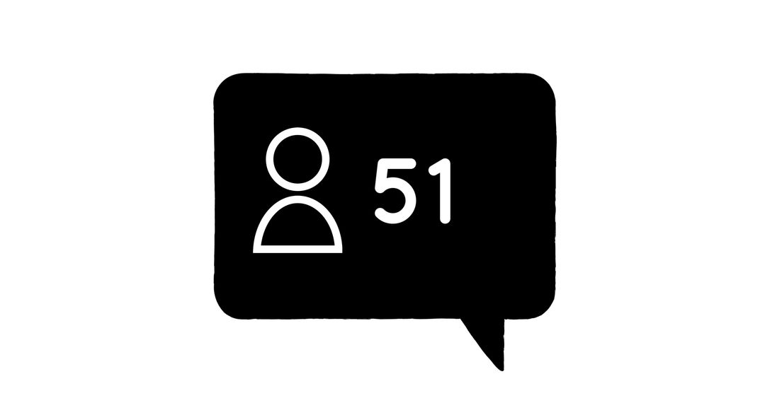 User Count Notification Icon on White