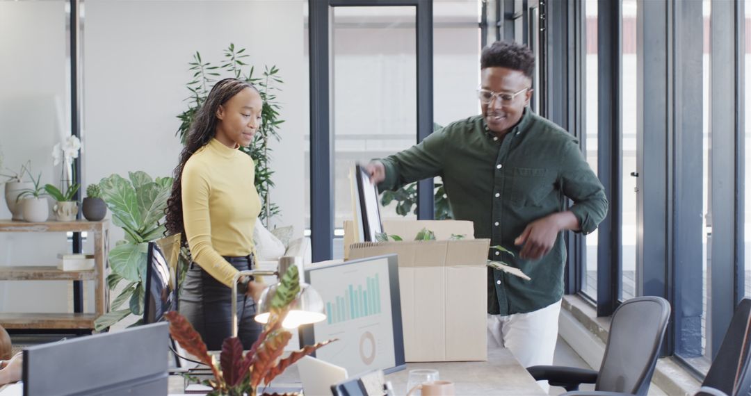 Diverse Colleagues Collaborating in Modern Creative Workspace