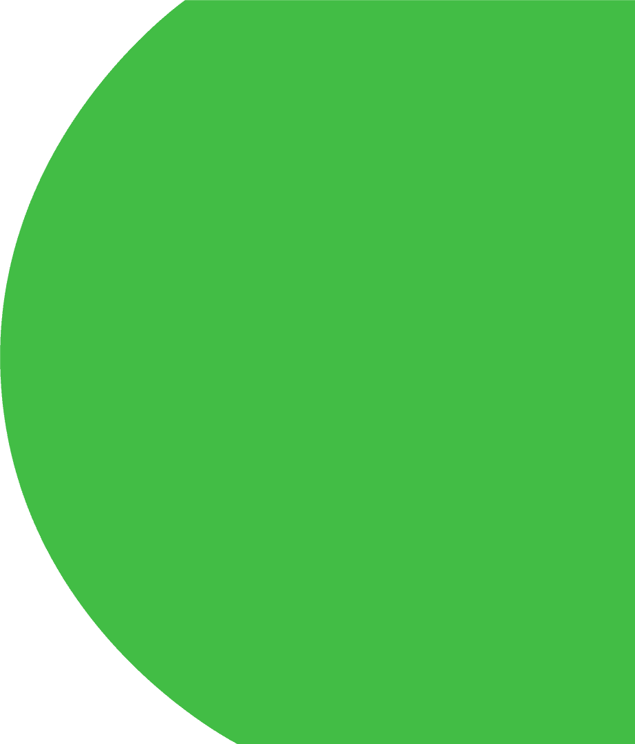 Abstract Green Round Shape on Transparent Background