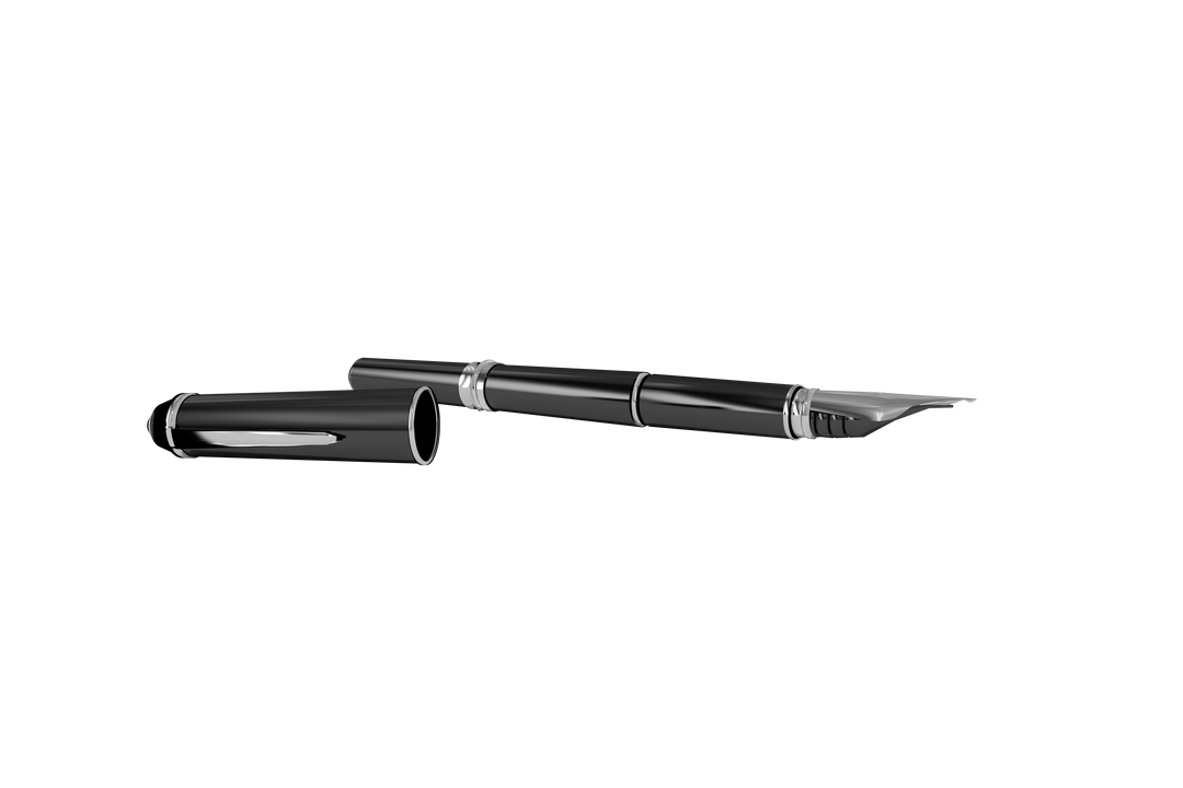 Black Fountain Pen Isolated on Transparent Background - Download Free Stock Images Pikwizard.com