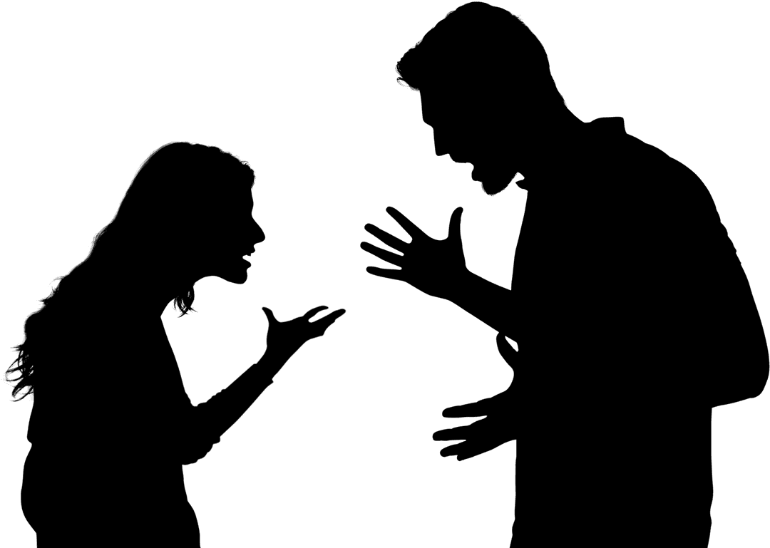 Transparent Silhouette of Couple Arguing in Intense Discussion - Download Free Stock Images Pikwizard.com