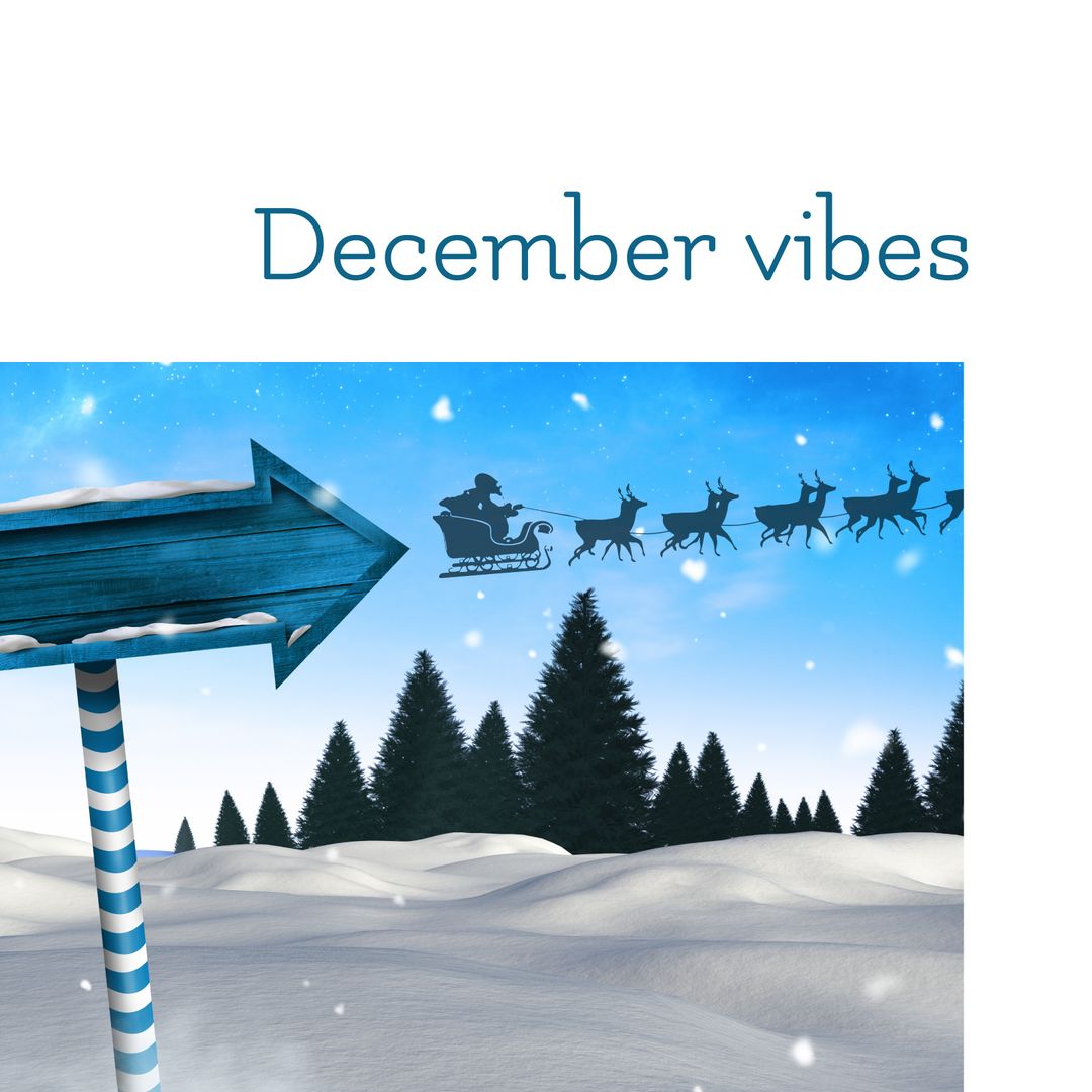 Festive Sleigh over Winter Wonderland