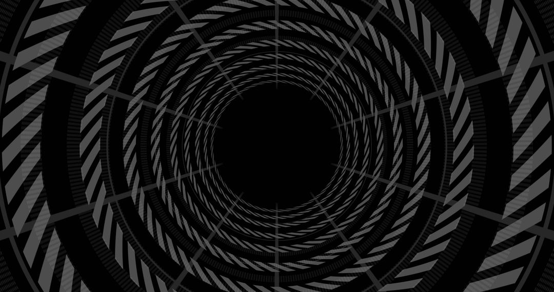 Abstract Geometric Circular Pattern with Dark Center
