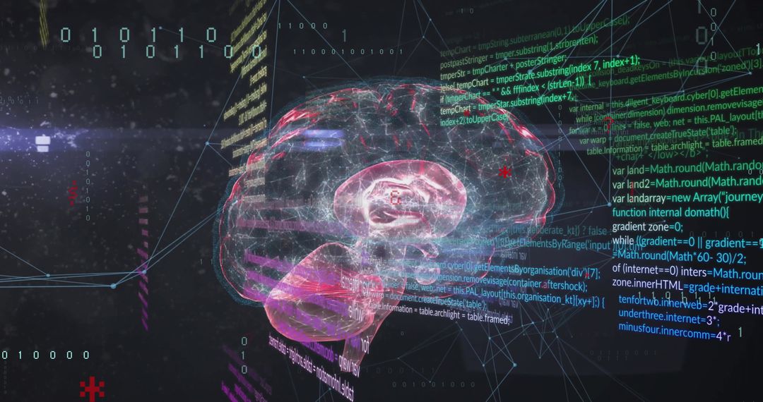 Digital Brain with Data Processing Elements and Neural Network Connections - Free Images, Stock Photos and Pictures on Pikwizard.com