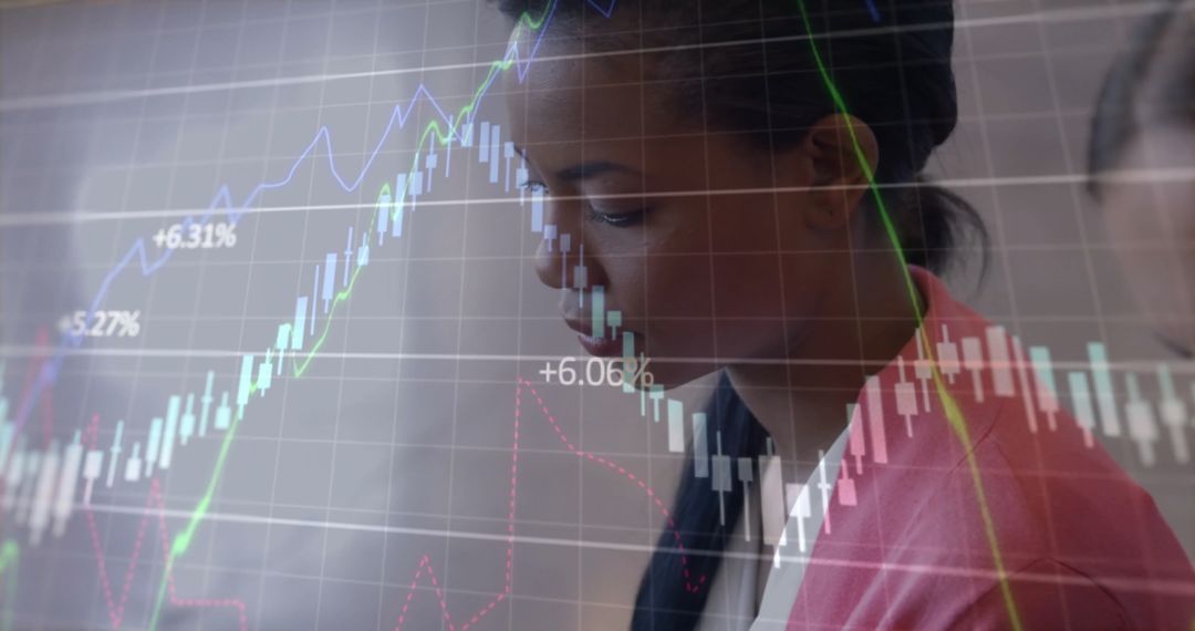 Diverse Colleagues Examining Financial Graphs on a Tablet