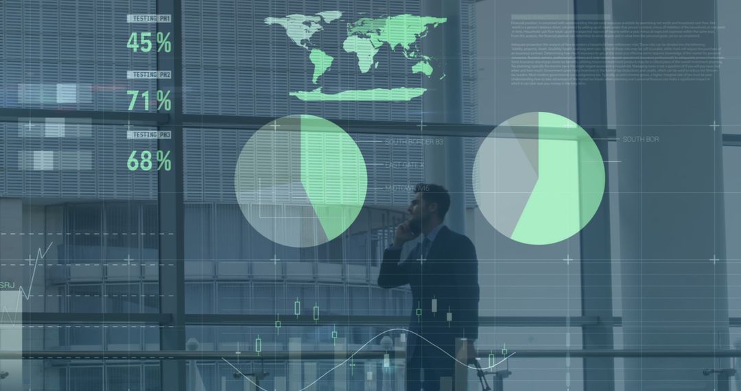 Businessman Analyzing Digital Finance Data With Smart Technology