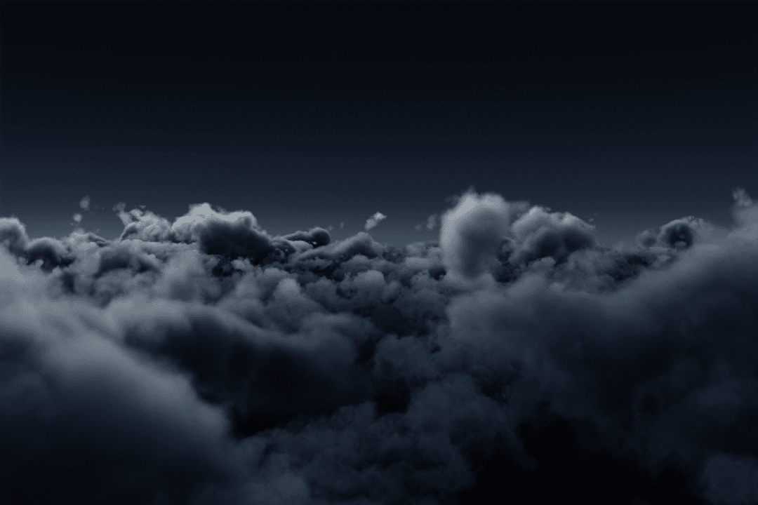 Mysterious Nighttime Overcast Sky with Moonlit Clouds