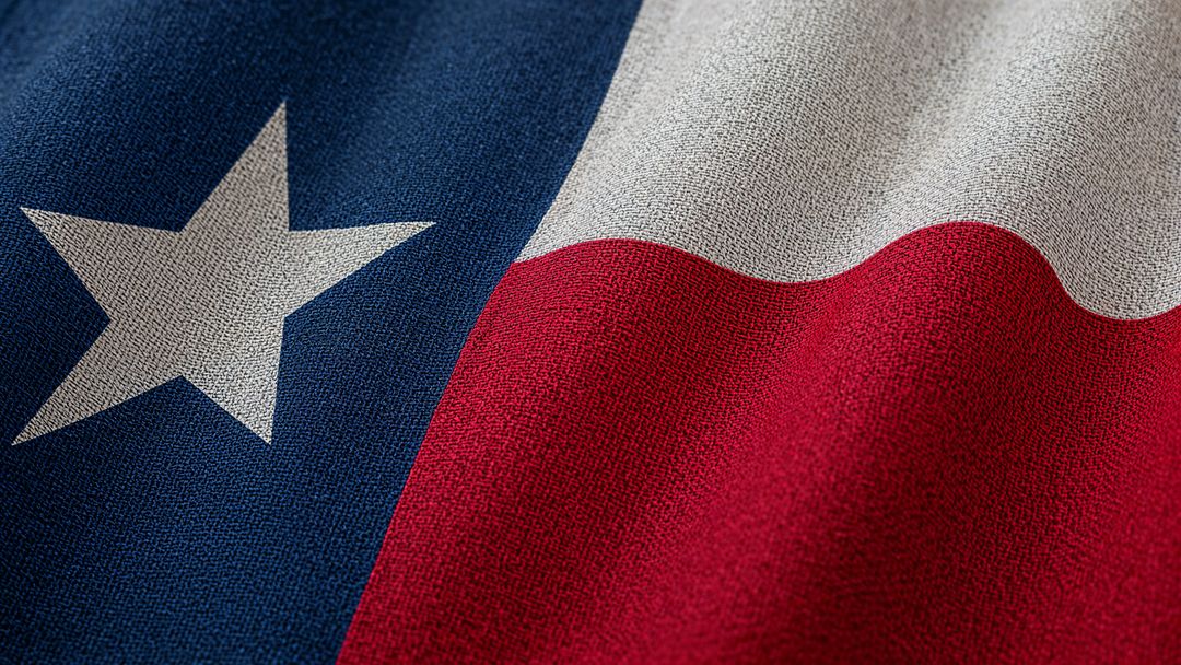 Waving Texas State Flag Symbolizing State Pride and Identity