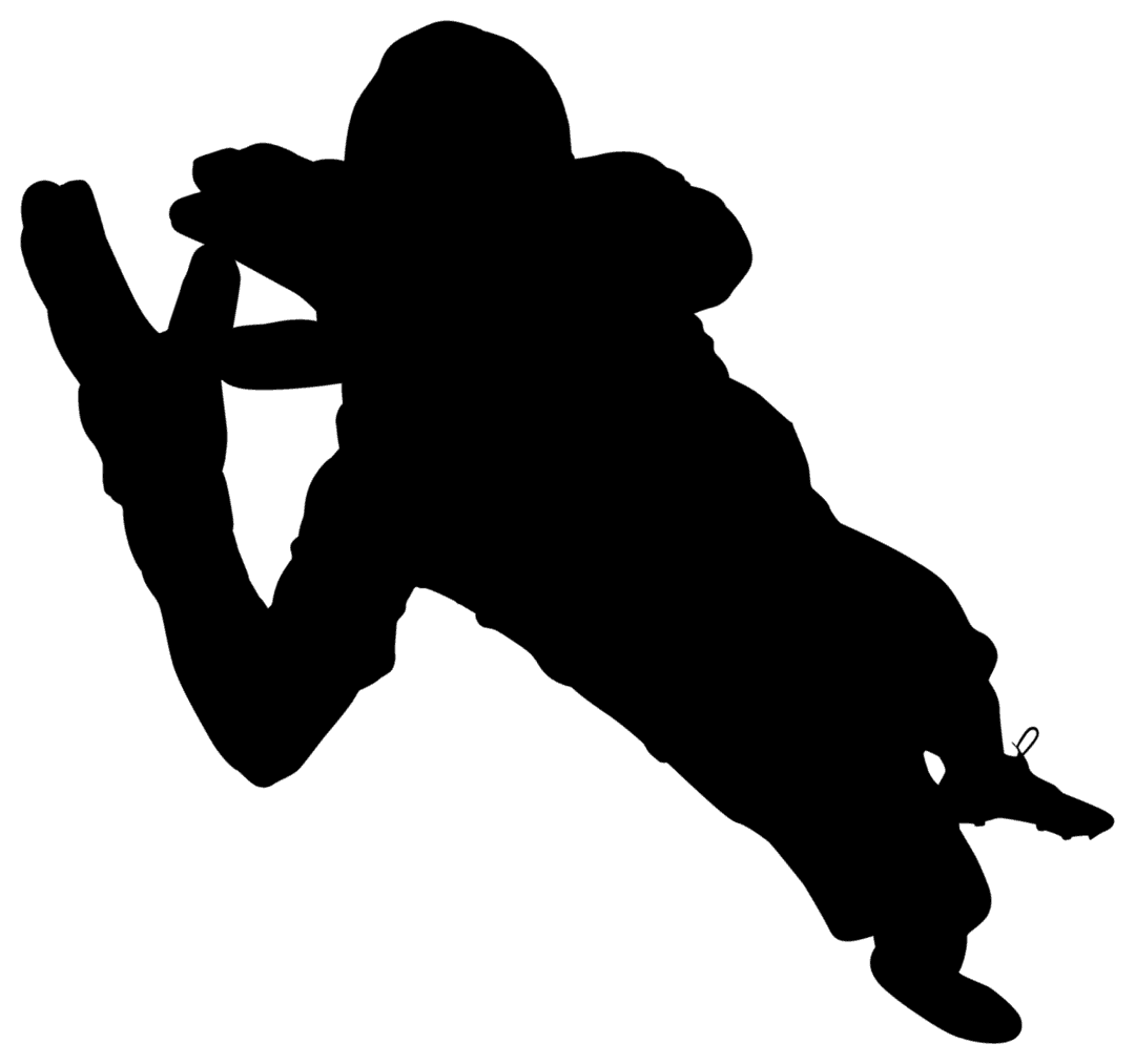 Transparent Silhouette of Footballer Jumping with Determination