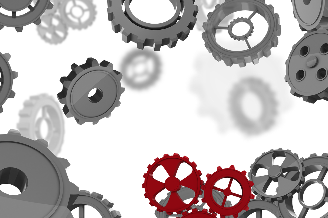 Red and Grey Cogs on Transparent Background Illustrating Industry Concepts - Download Free Stock Images Pikwizard.com