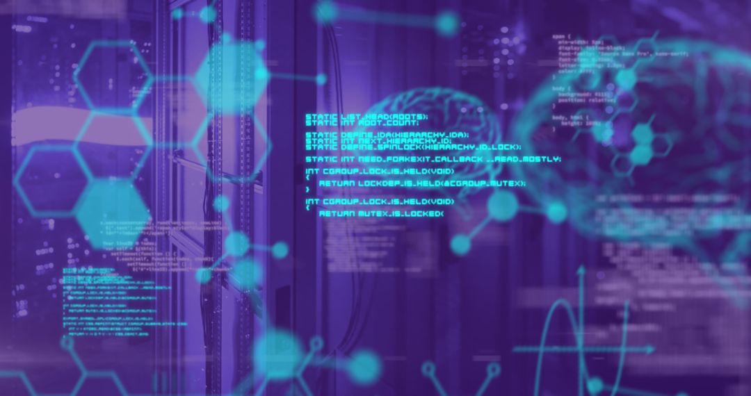 Futuristic Brain Data Visualization in Technology Concept