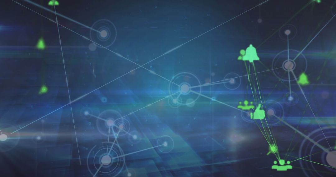 Technological Network Concept with Digital Interface Elements