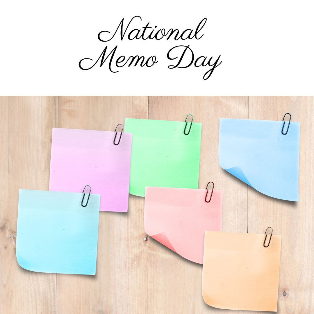 Colorful Sticky Notes Celebrating National Memo Day Enthusiastically